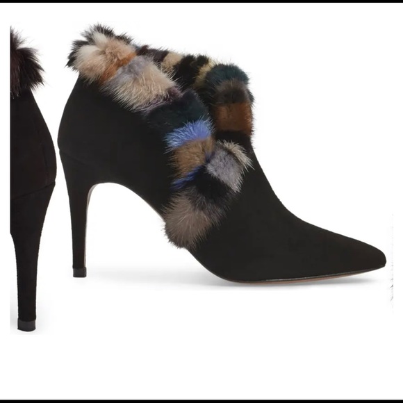 Donald J Pliner mink trimmed booties. - Picture 8 of 10